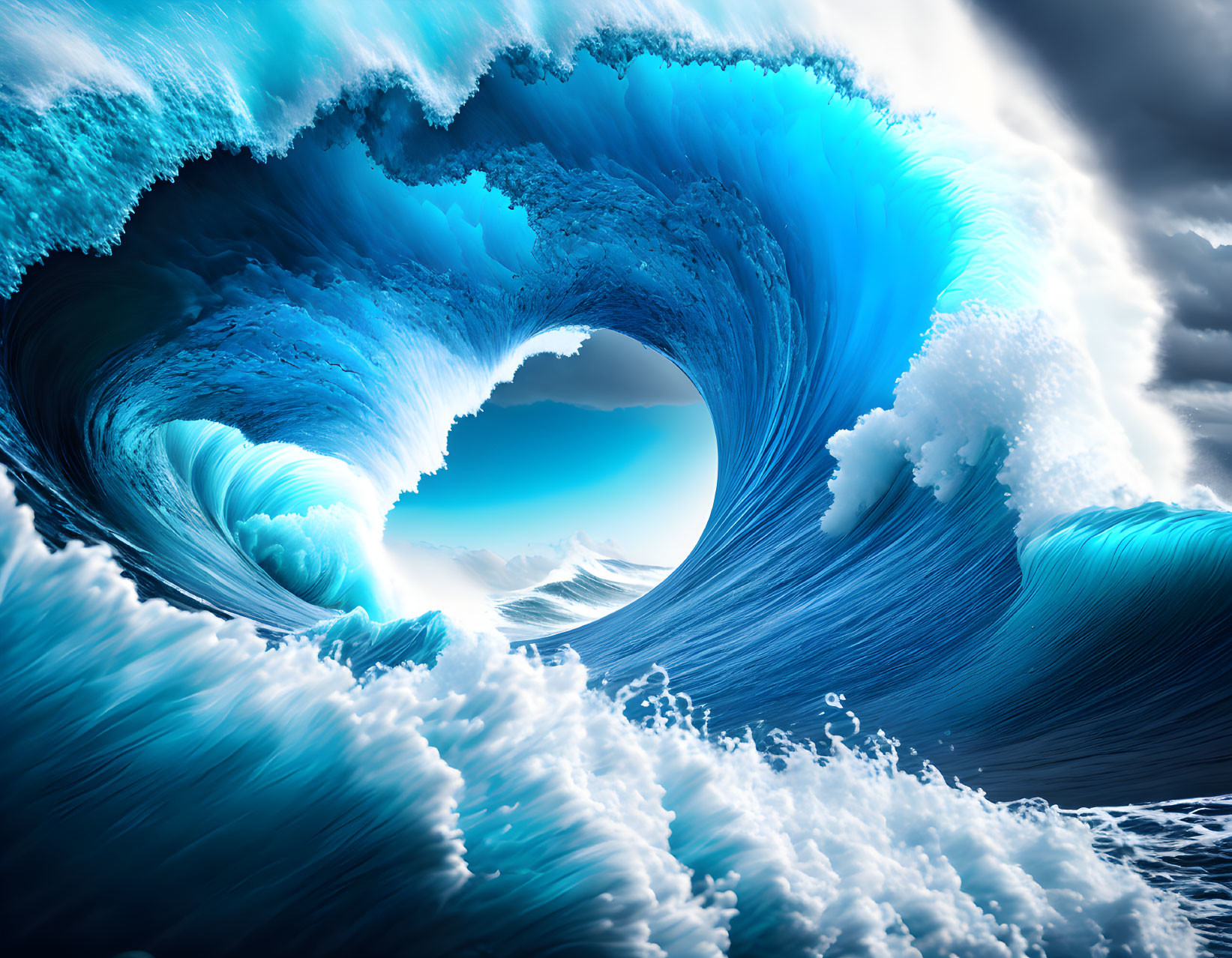 the blue fractal wave