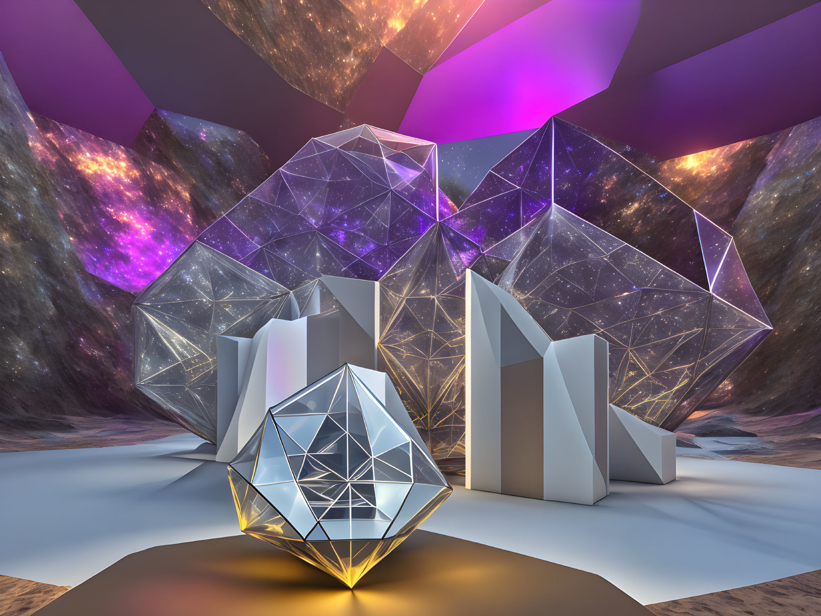 Geometric Crystal Structures in Cosmic Setting