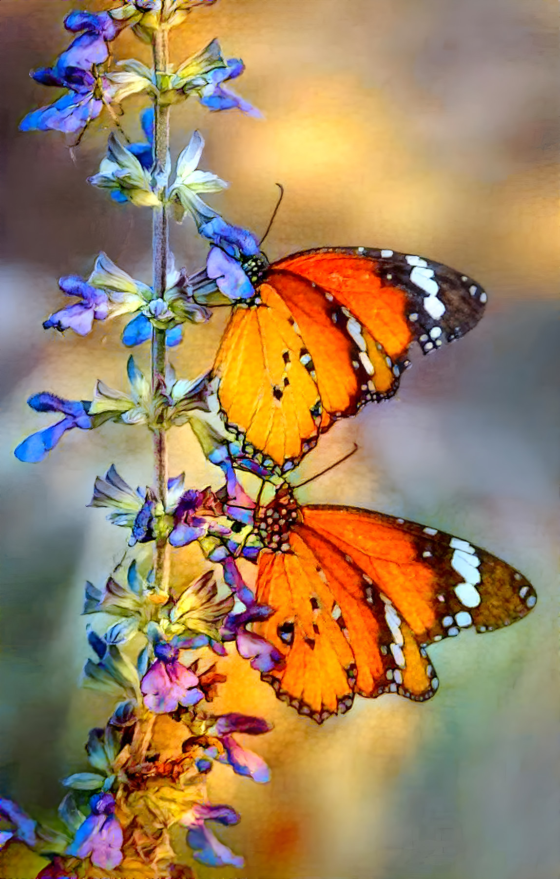 Wild Flower and Butterflies 