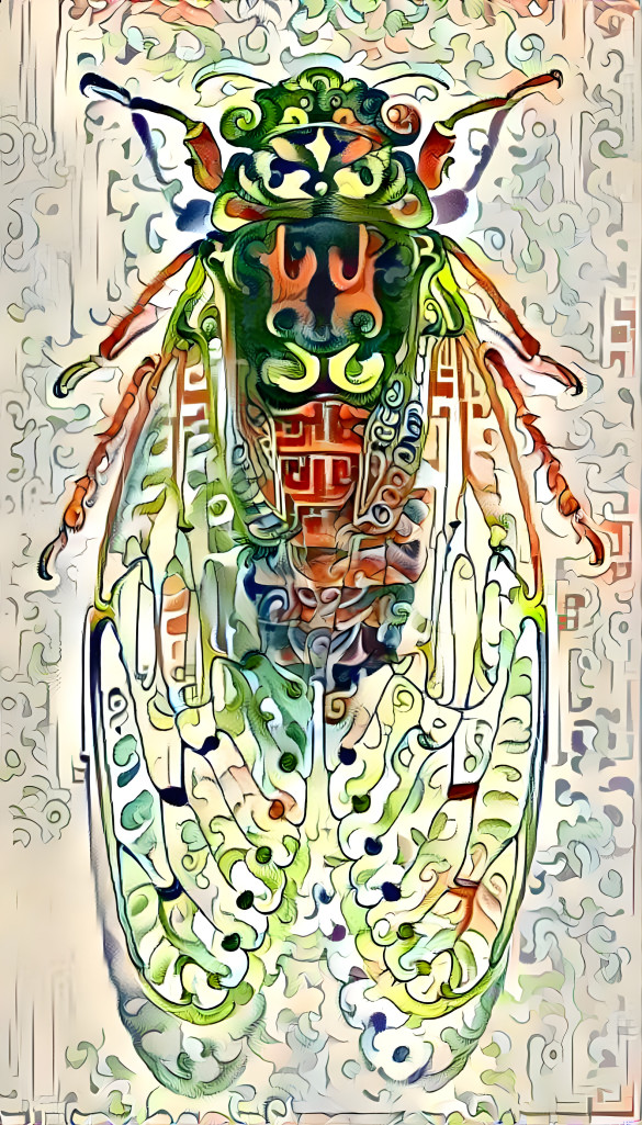 China Pattern Cicada