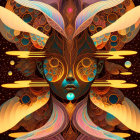 Symmetrical cosmic artwork of a woman's face with closed eyes