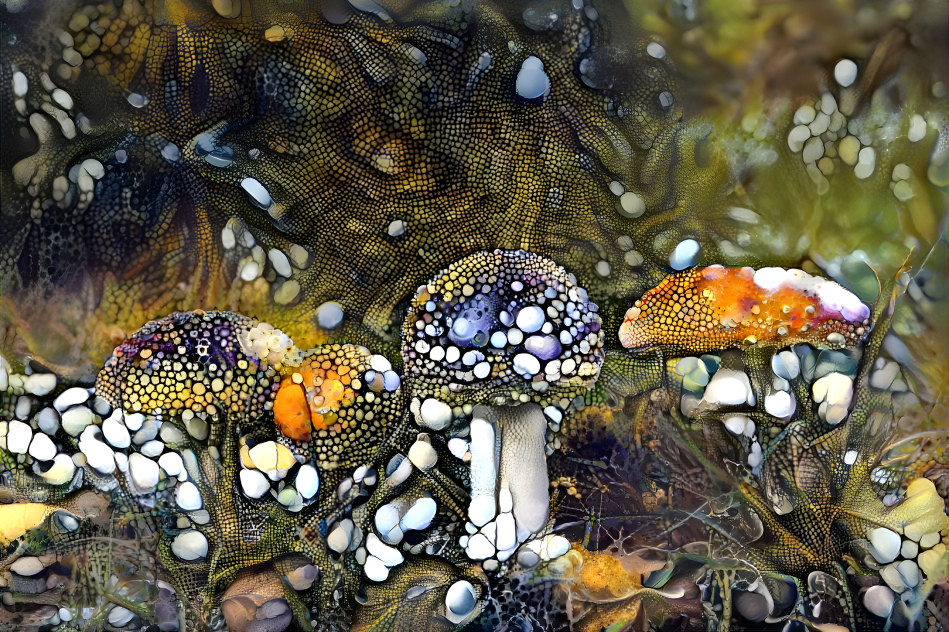 Mushrooms in the forest