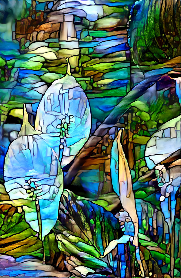 Stained glass flowers