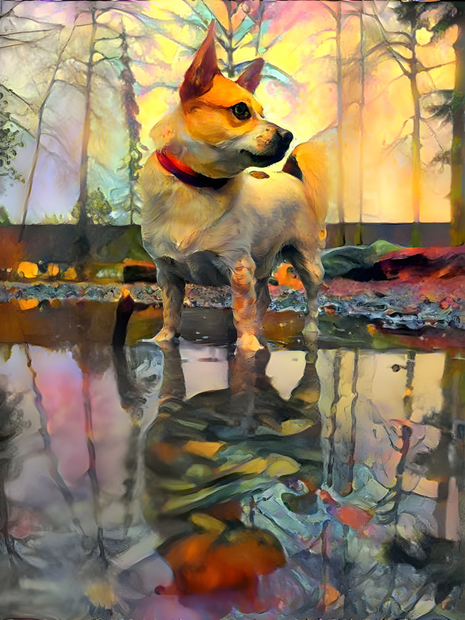 Dog Reflecting 