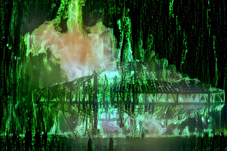 Burning man in the Matrix