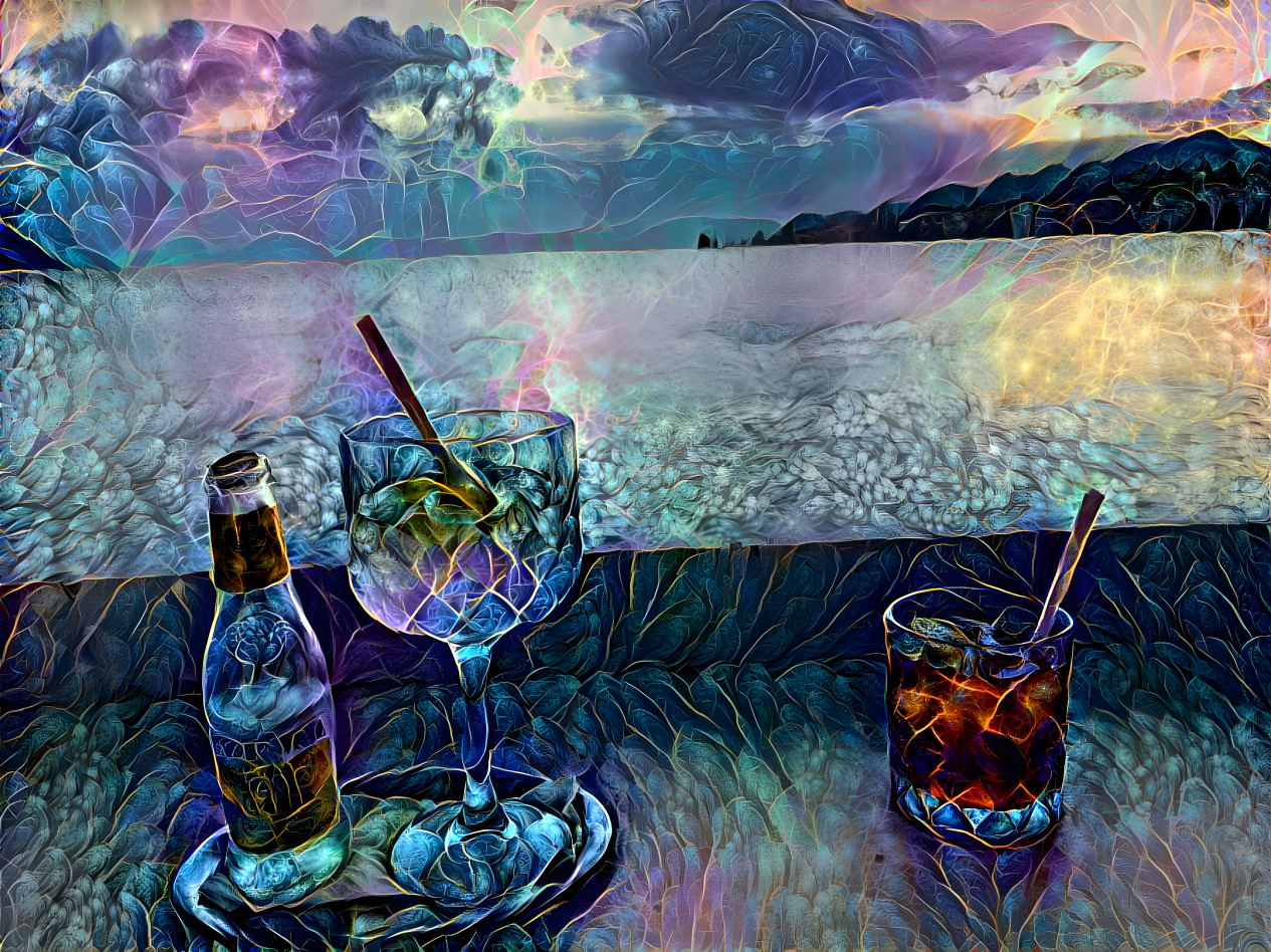 drinks at the lake