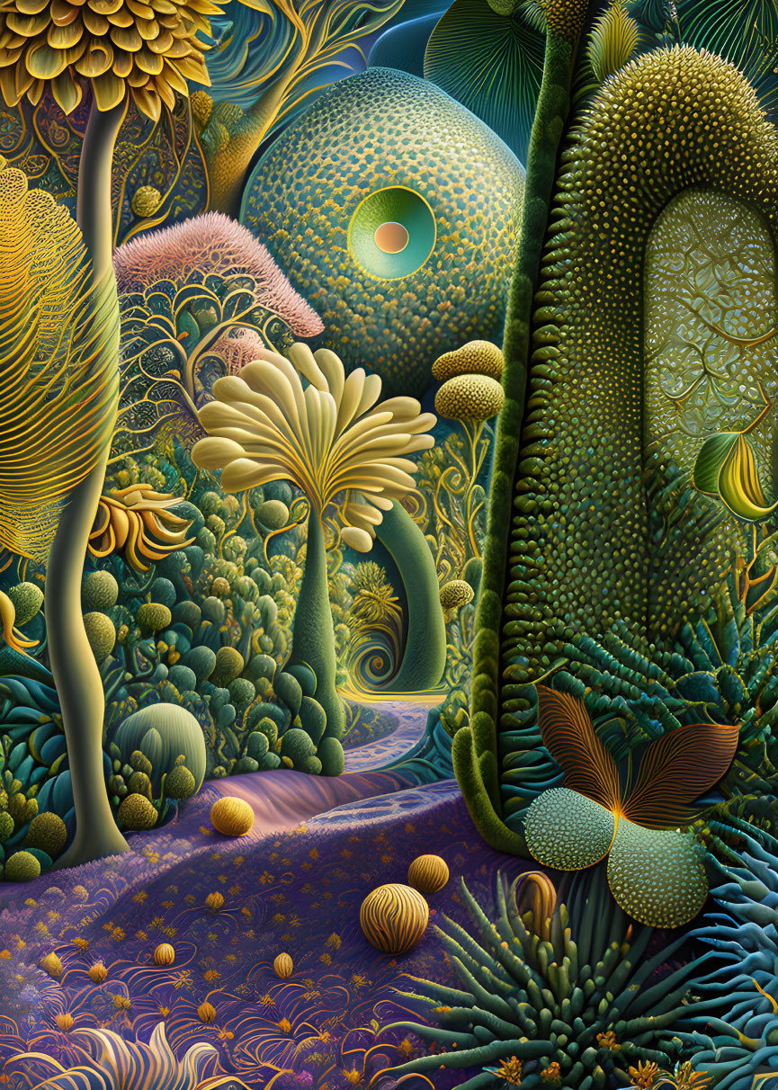 Colorful digital artwork of intricate undersea ecosystem patterns