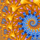 Colorful digital artwork: ornate fractal patterns in jewel tones