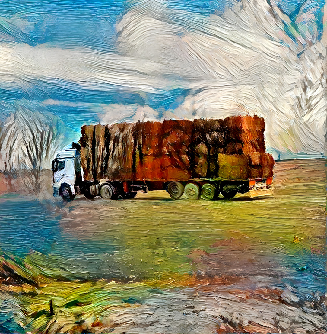 Straw truck