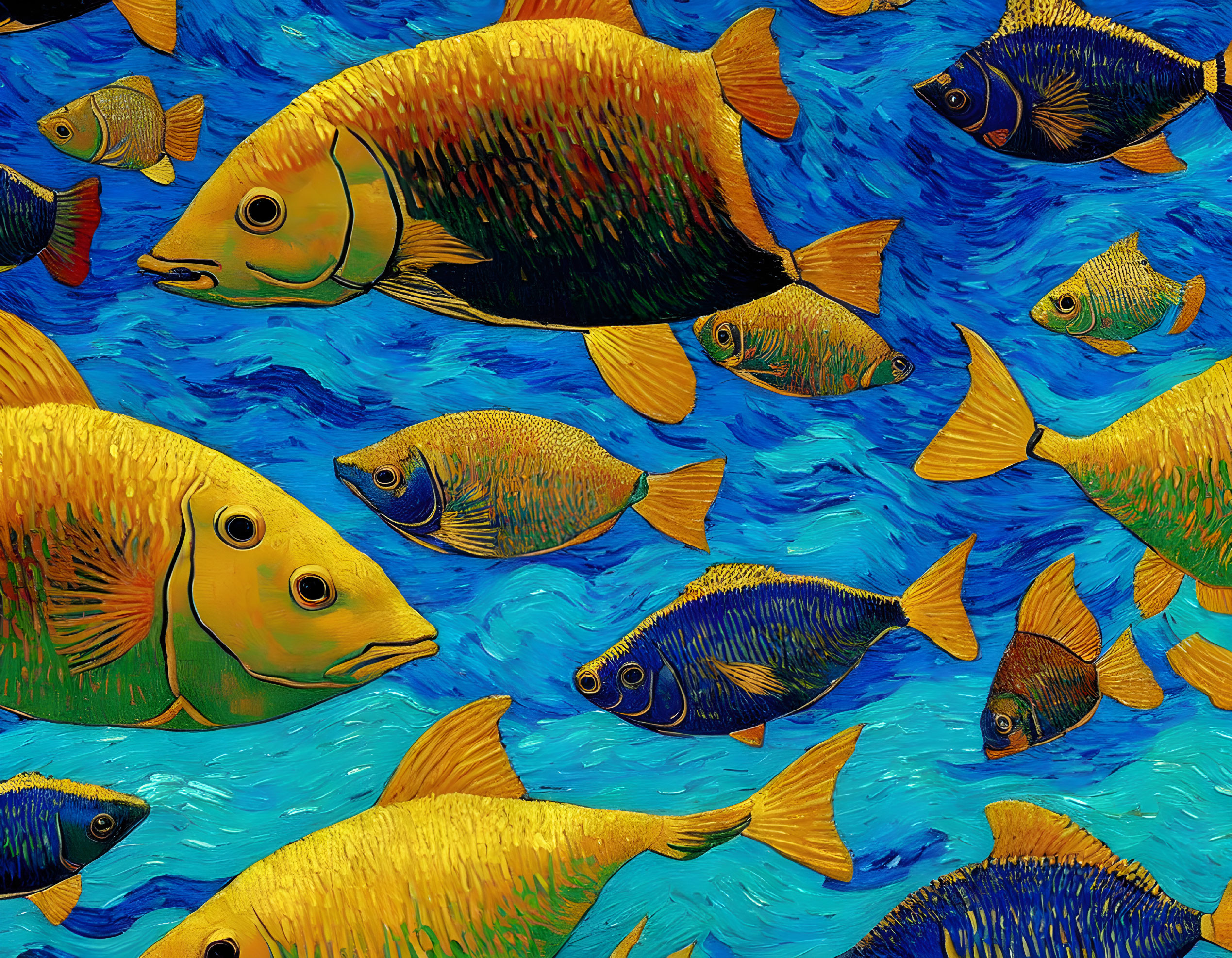 Vibrant Tropical Fish in Blue Waters with Yellow and Orange Hues