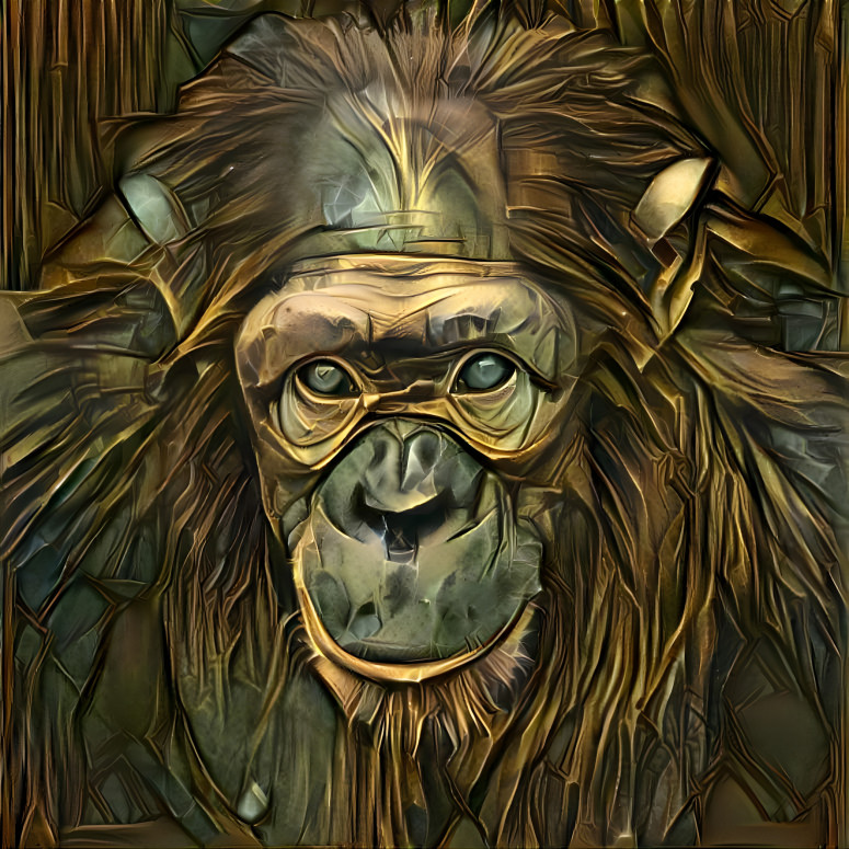 Ape with mask