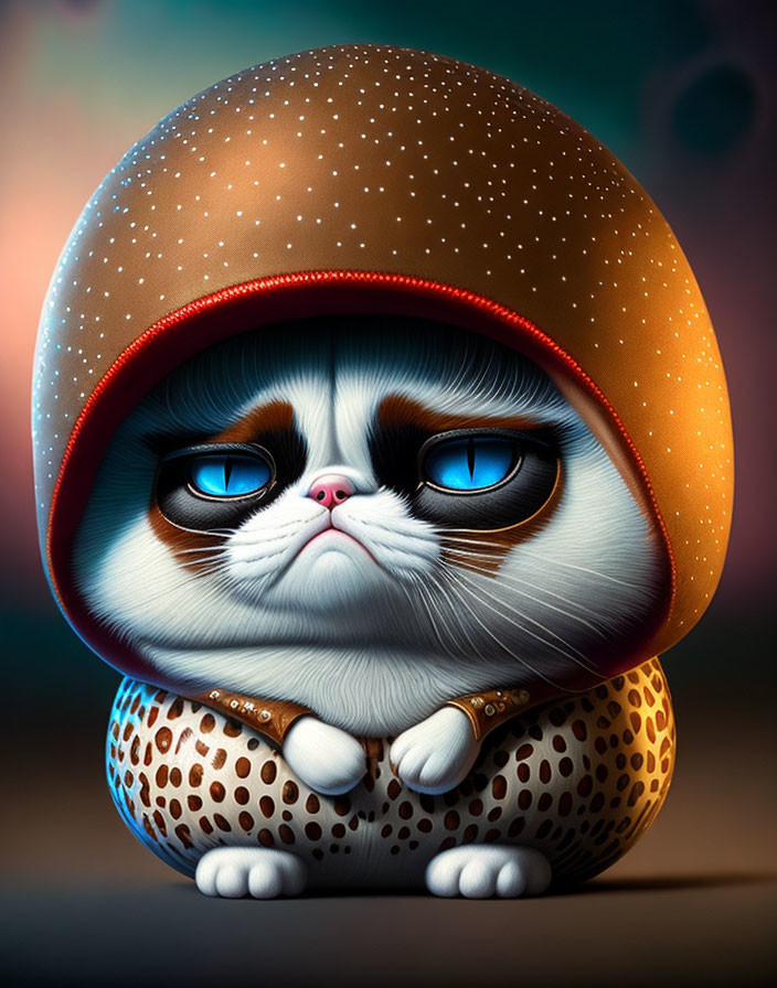 Grumpy Cat Animation in Polka Dot Cloak