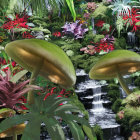 Scenic Stone Path in Vibrant Tropical Forest