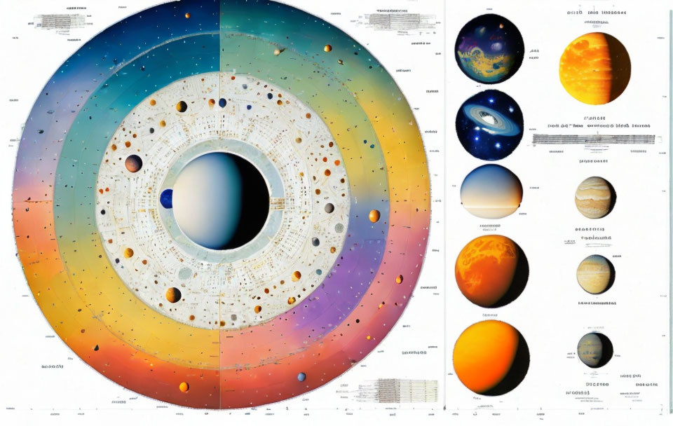 Informative Solar System Infographic: Planets, Orbits, Celestial Bodies, Sizes