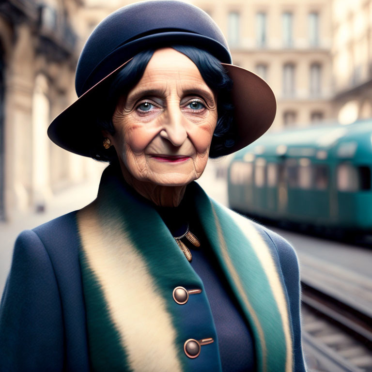 Agnès attend le départ de son train