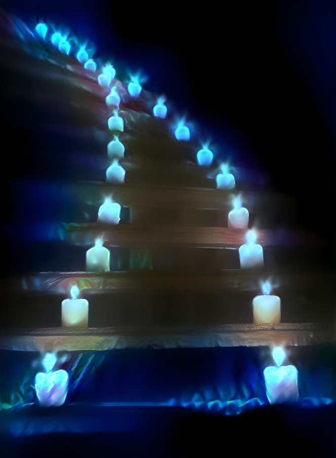  Blue candle flames