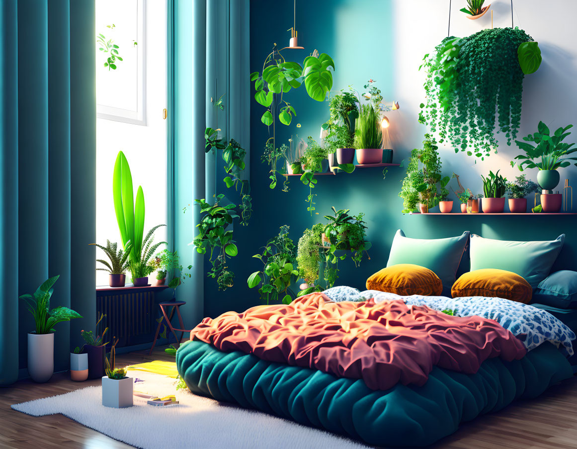 Teal Bedroom