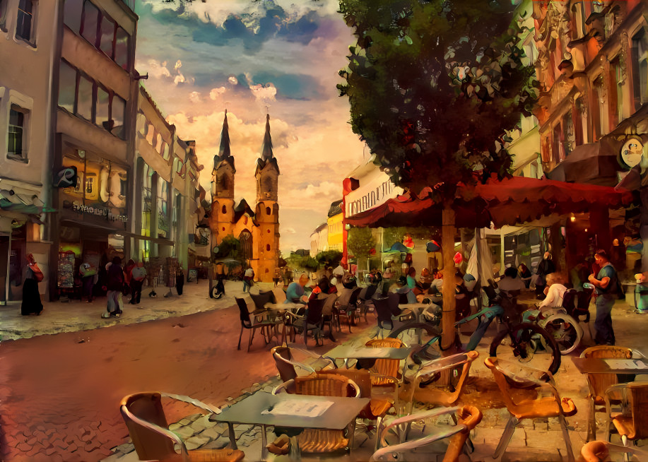 Pedestrian zone in Hof/Saale, Northern Bavaria