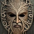 Detailed 3D Metallic Mask with Celtic Knot & Lion Features