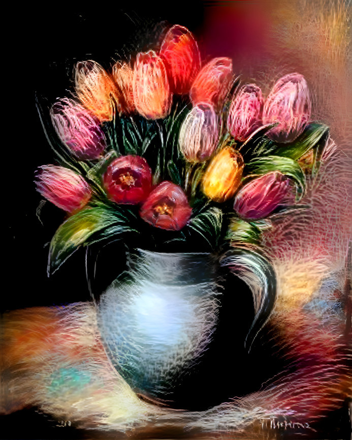 Chalk Art Vase