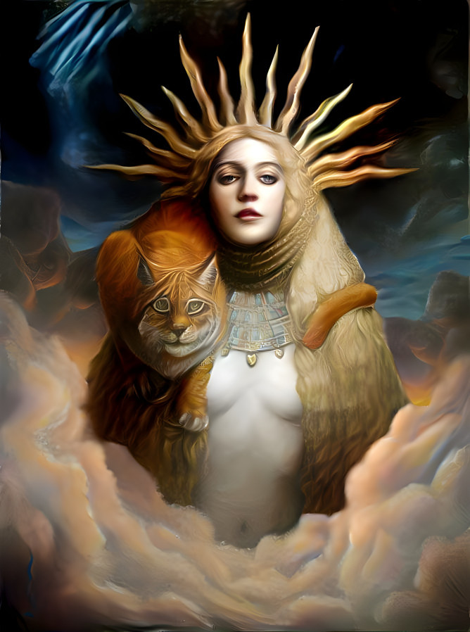 Norse Goddess And Kitty