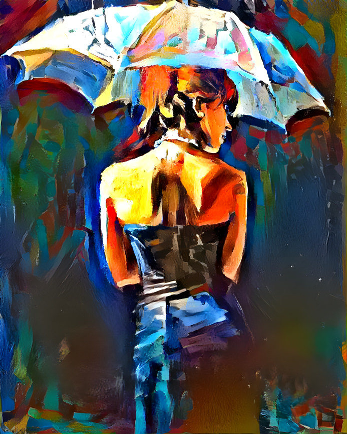 woman with umbrella