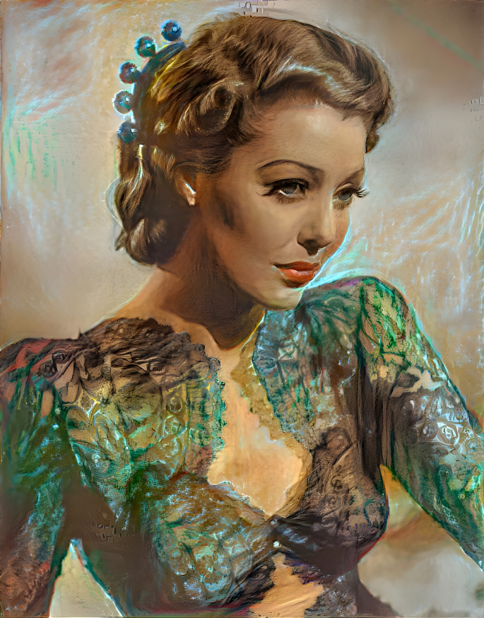 Loretta Young à la manière Stanisław Ignacy Witkie