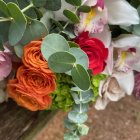 Vibrant Bouquet of Delicate Flowers in Glass Vase