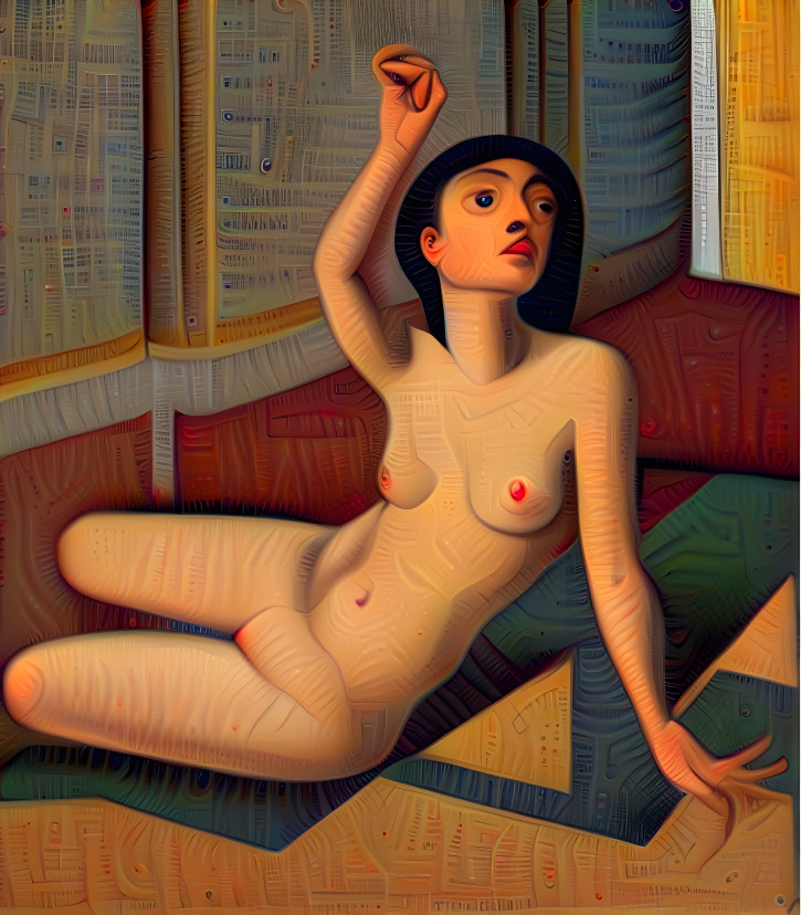 De Chirico style nude evolved into a Dream.