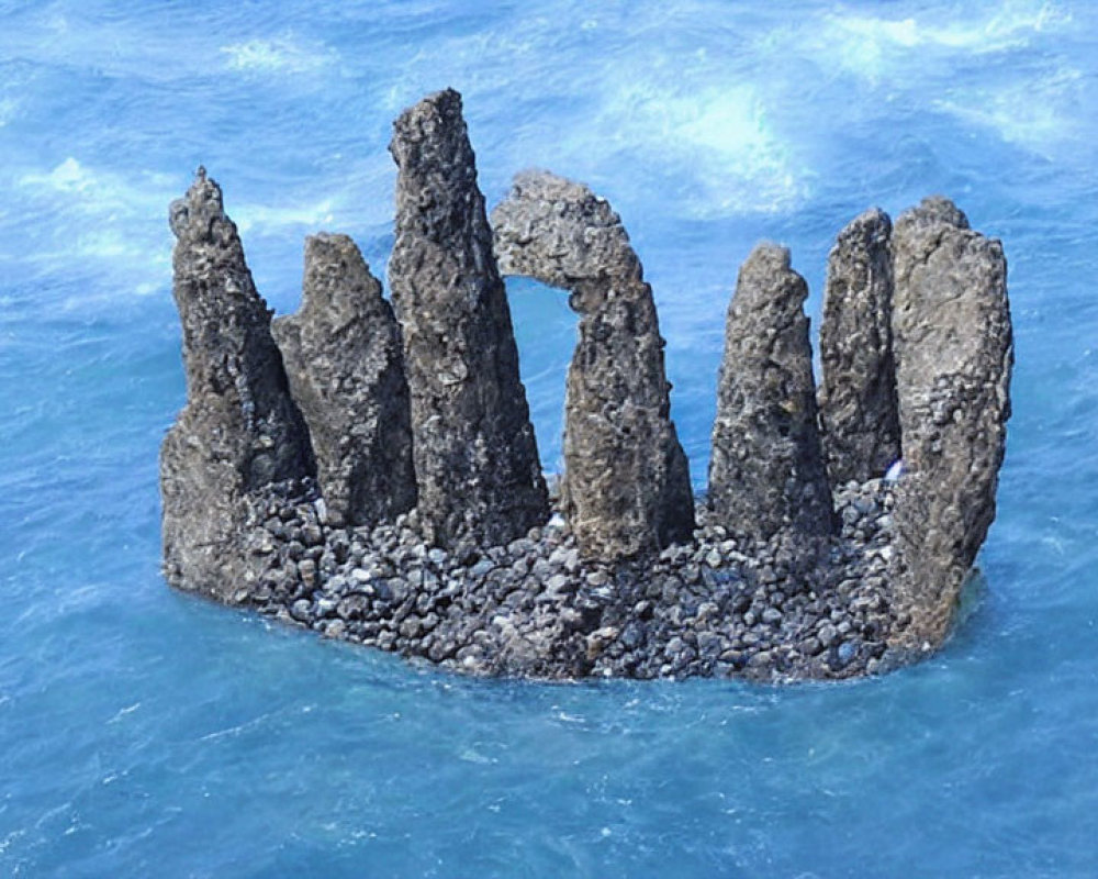 Jagged Rock Formation Resembling Ocean Fingers