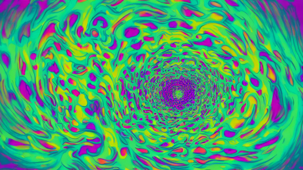 Colorful Swirl Pattern in Vibrant Blues, Greens, Purples, and Yellows