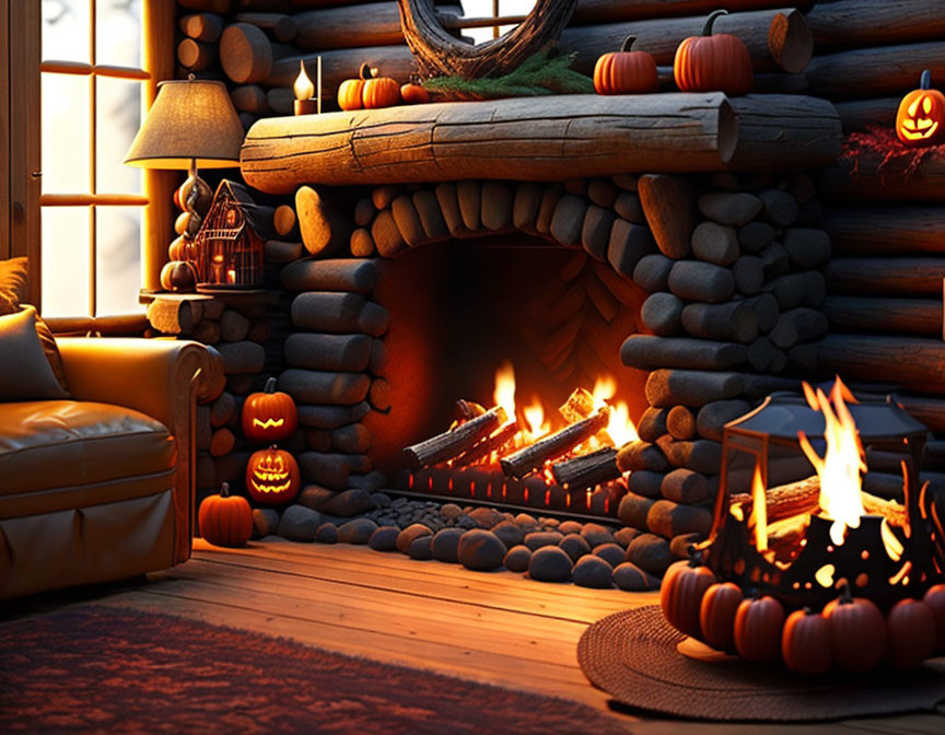 Cozy Halloween Cabin