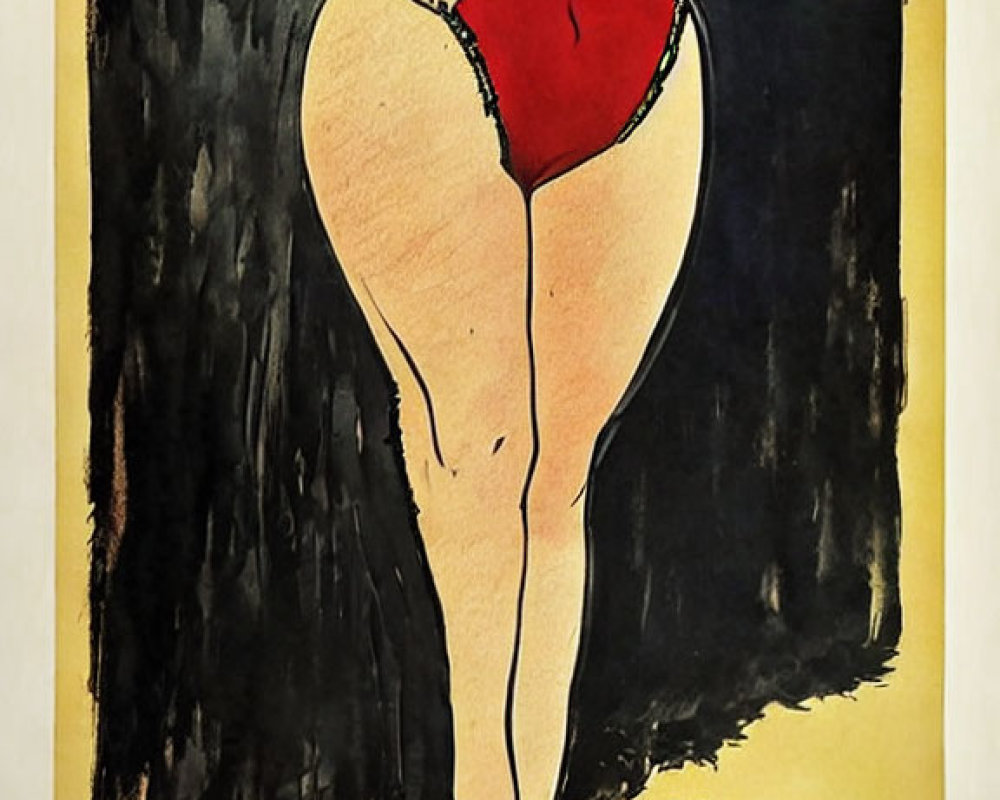 Classic Moulin Rouge Poster with Woman in Red Outfit and Text