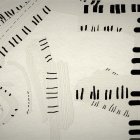 Abstract Painting of Piano Keyboard and Musical Notation Integration