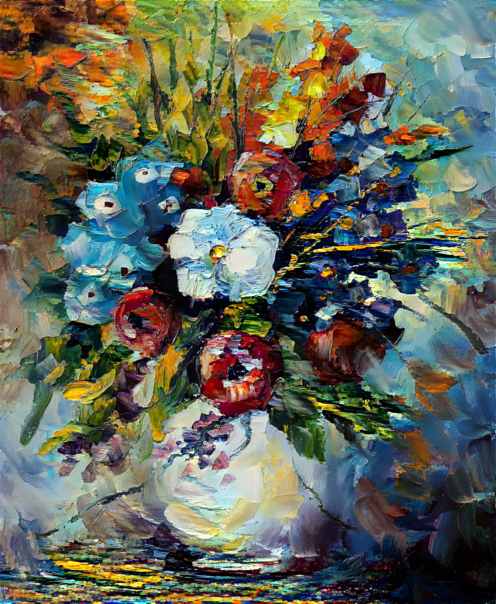 Vase of Colorful Flowers