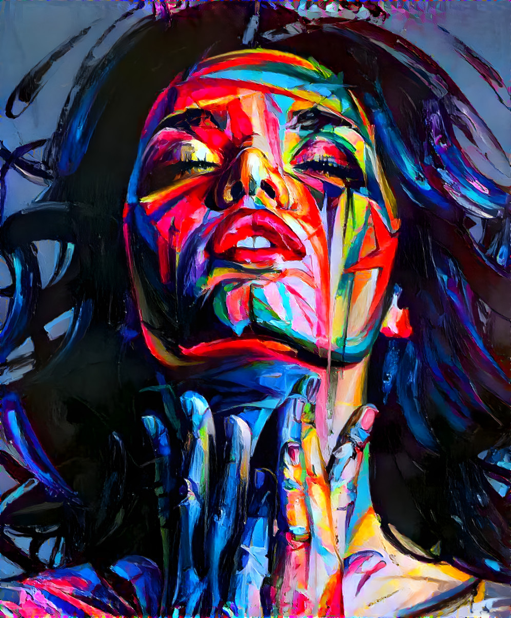 Woman Dripping Paint