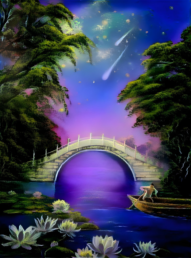 Shooting Star Over The Bridge