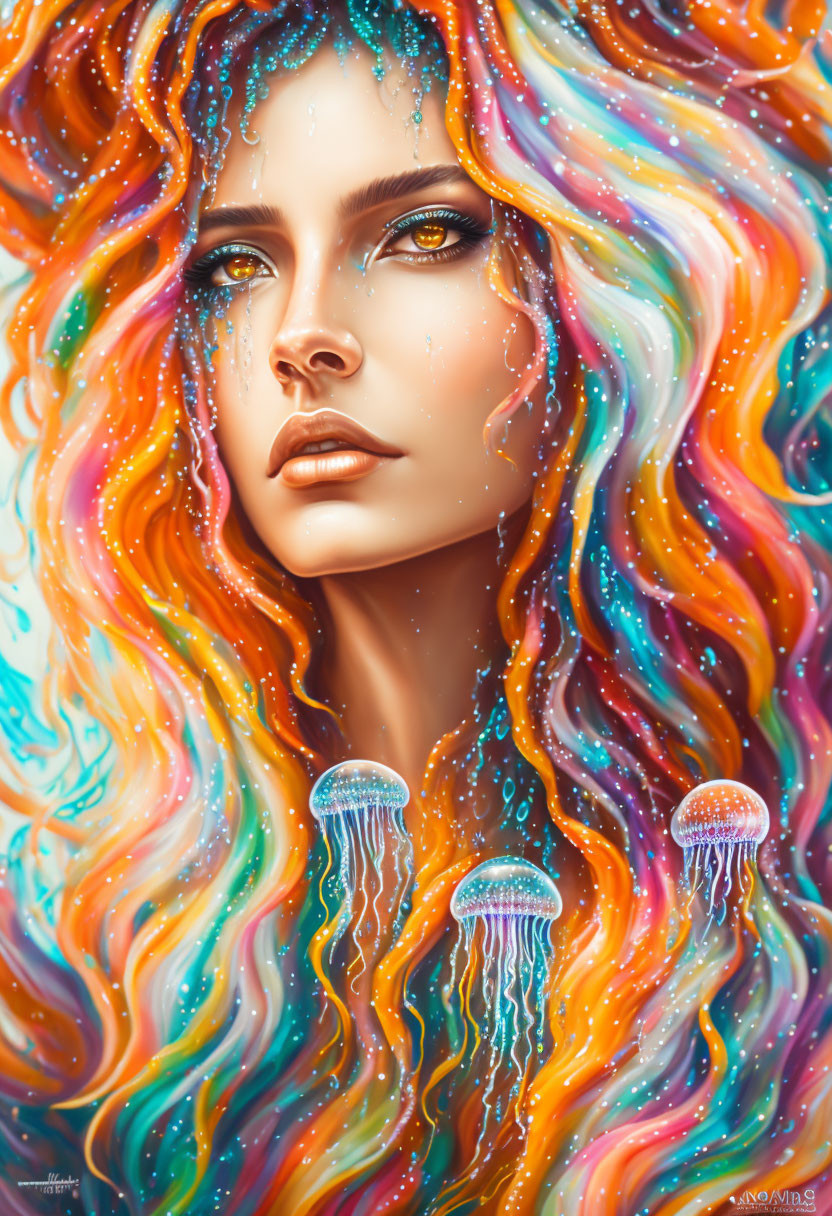 woman with jellyfish