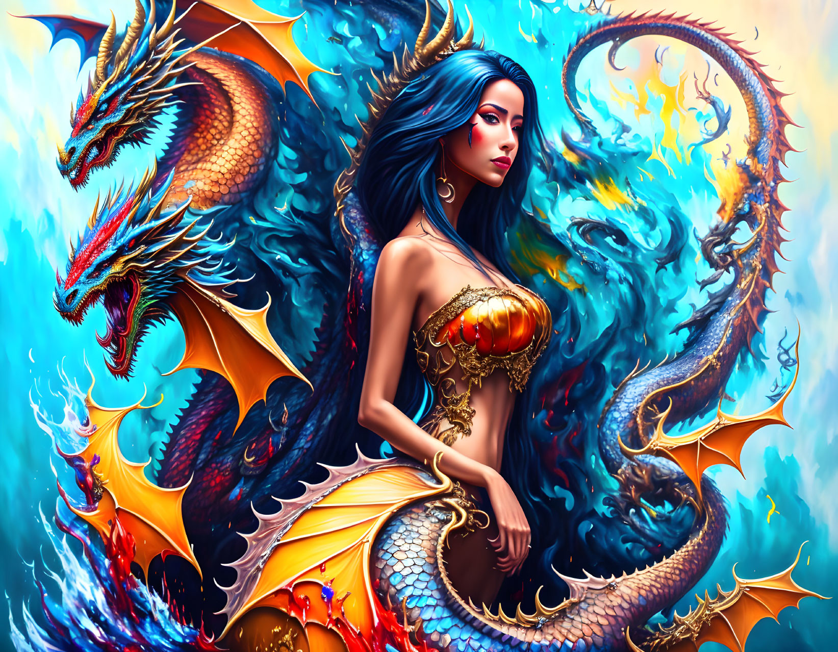 dragons and a lady 3