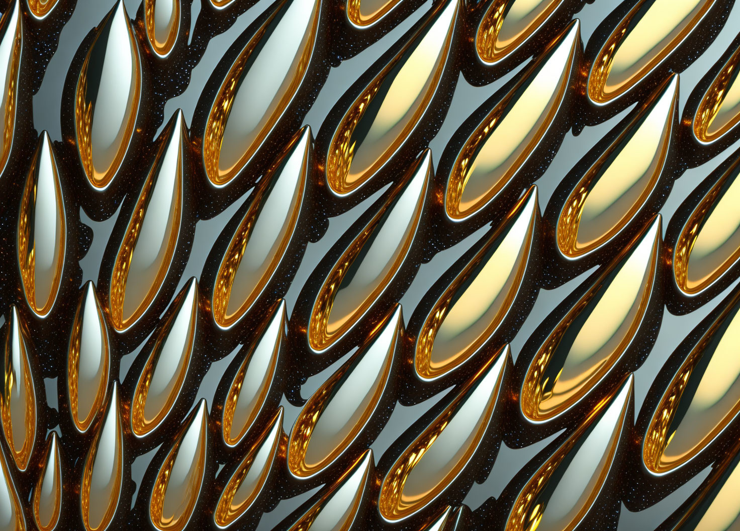 Luxury black and gold leaf pattern in 3D render
