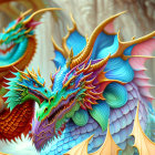 Vibrant fantasy art: Two women with fiery phoenixes in dynamic colors.