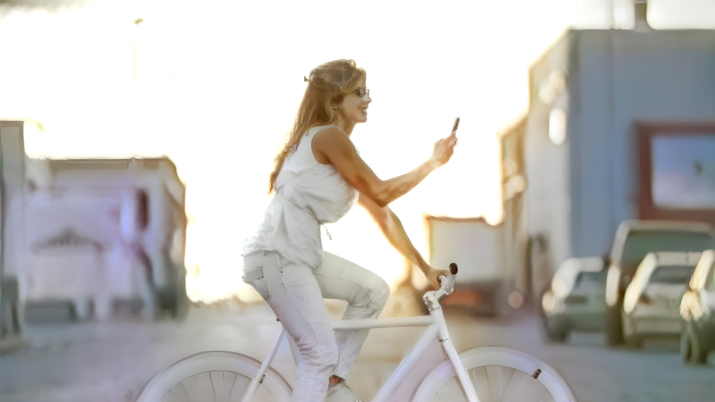 making a phone call while riding your bike