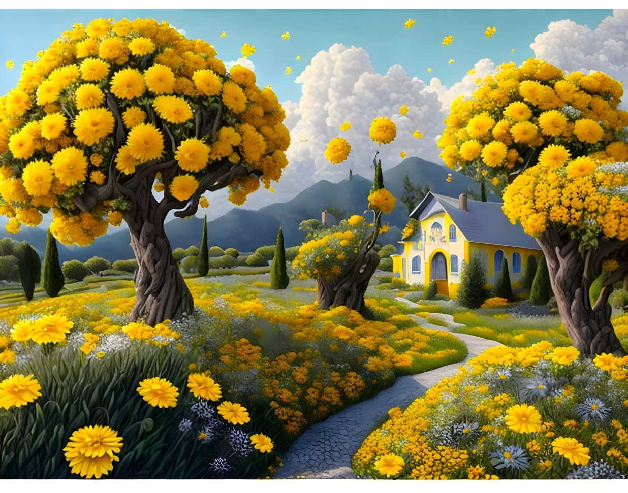 yellow landscape