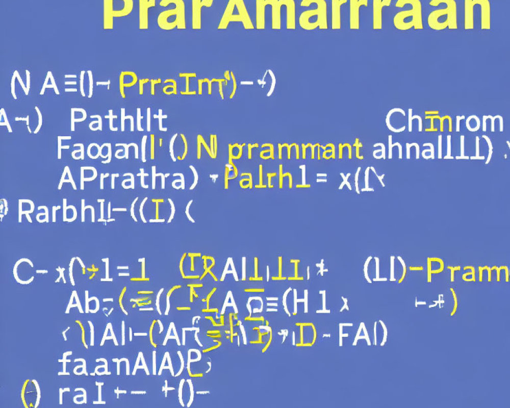 Stylized "PrarAmarran" text on blue background with mathematical symbols