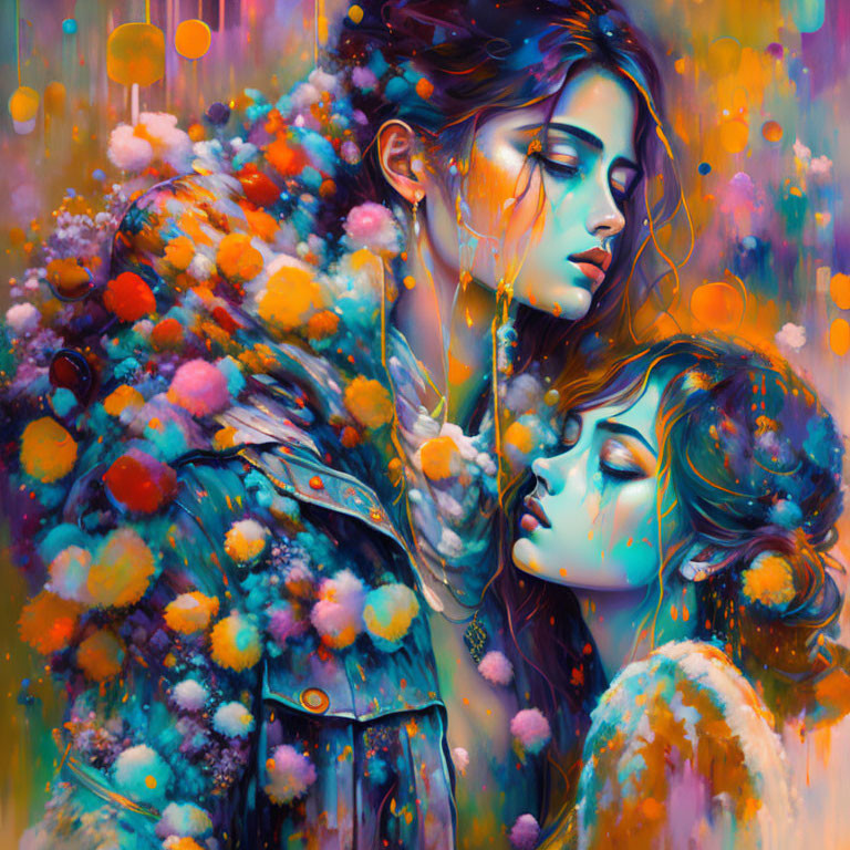 Colorful Stylized Women in Dreamlike Surroundings