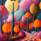 Colorful Surreal Landscape with Organic Shapes and Fantastical Environment