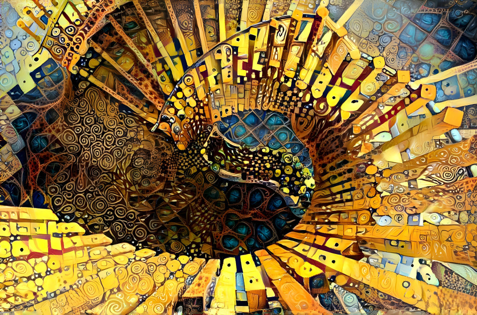 Abstract spiral staircase