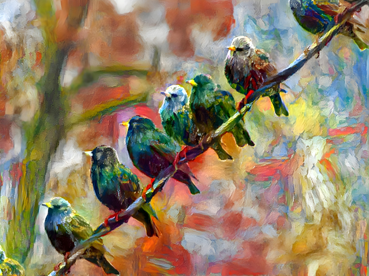 birds on a wire