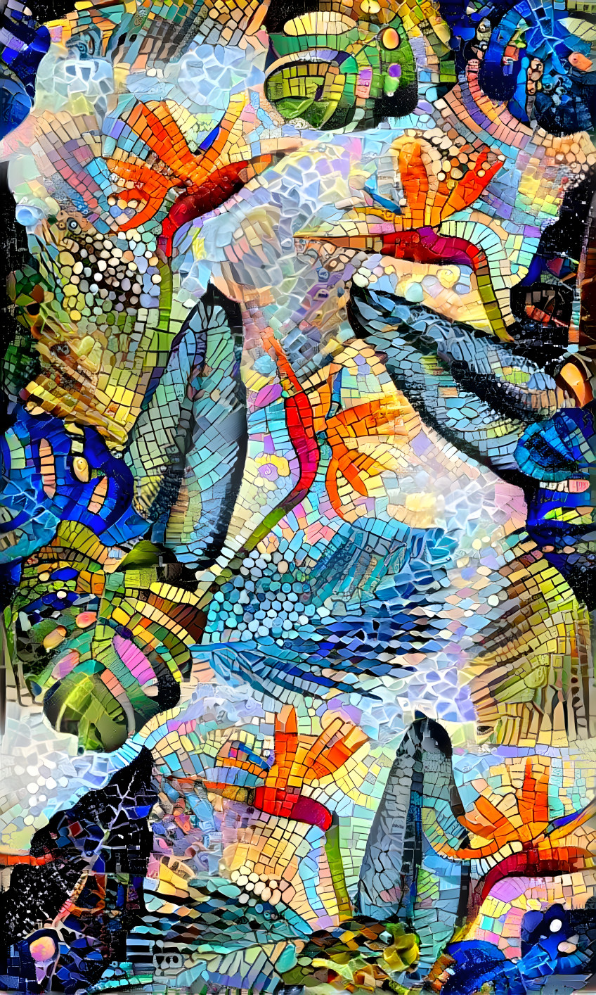 Mosaique de Motif Tropicaux