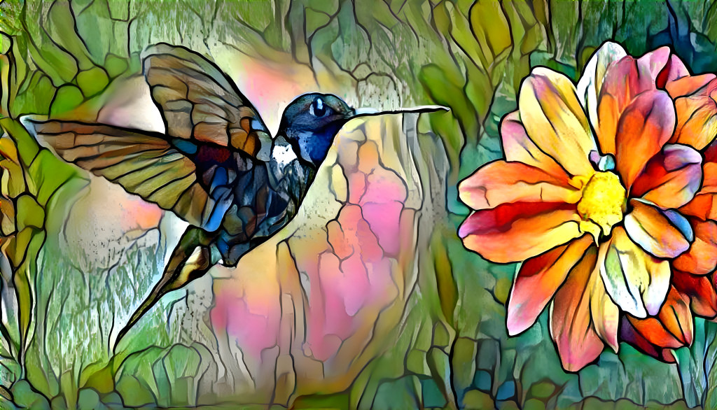 Hummingbird Stained Glass